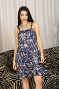 Kaia's Treasure A-Line Dress In Black and Mustard