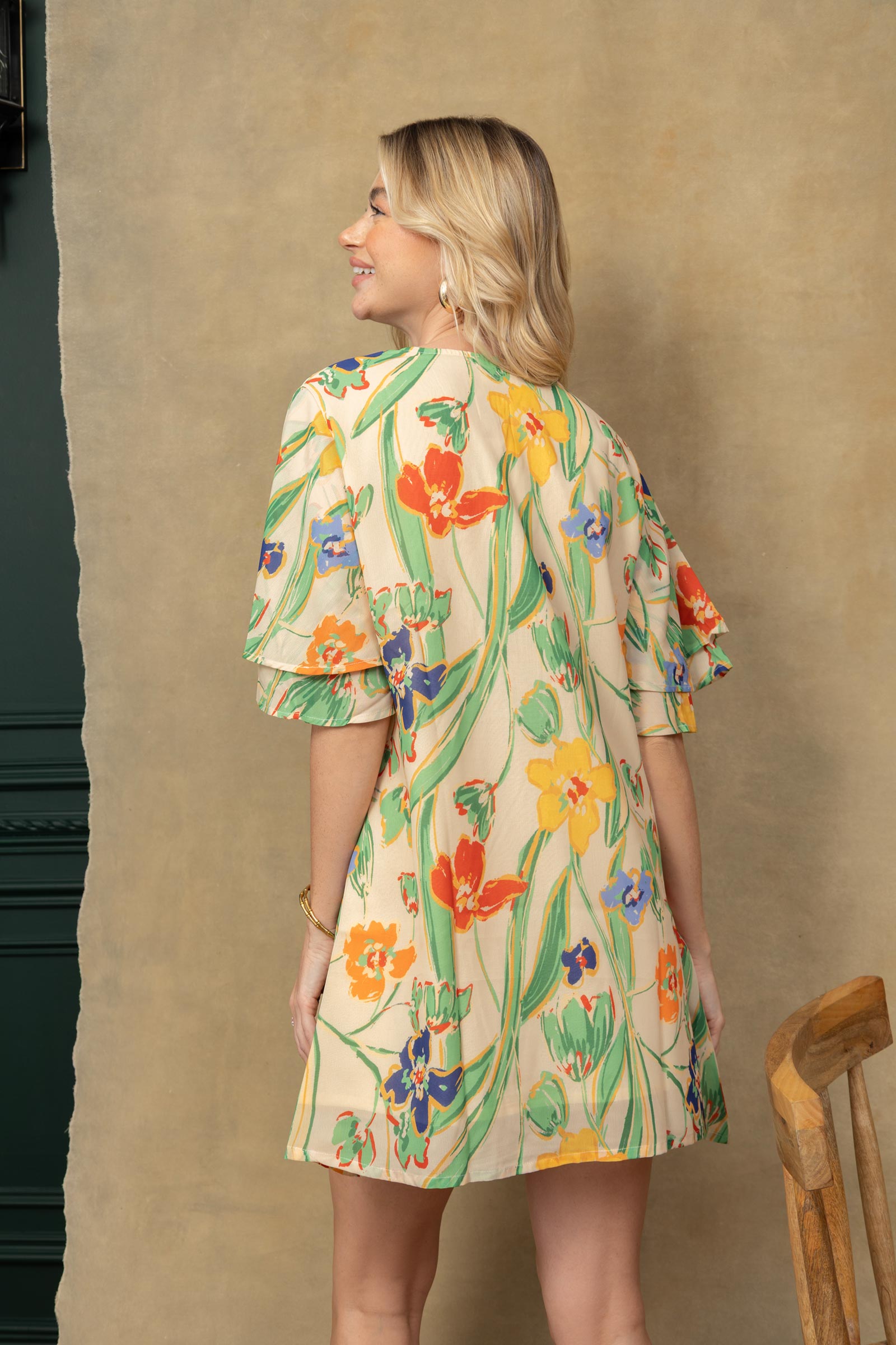 Always Emily Floral Dress  In Multicolor