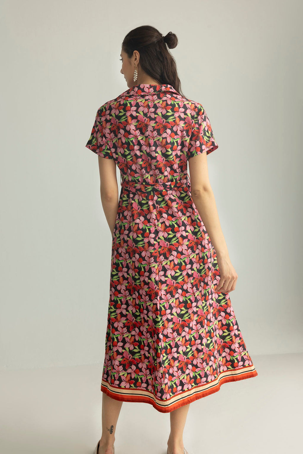Hibiscus Rush Shirt Dress in Bloom Pink
