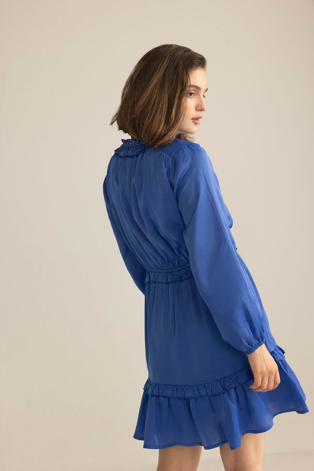 Wildflower Waltz Midi Dress in River Blue