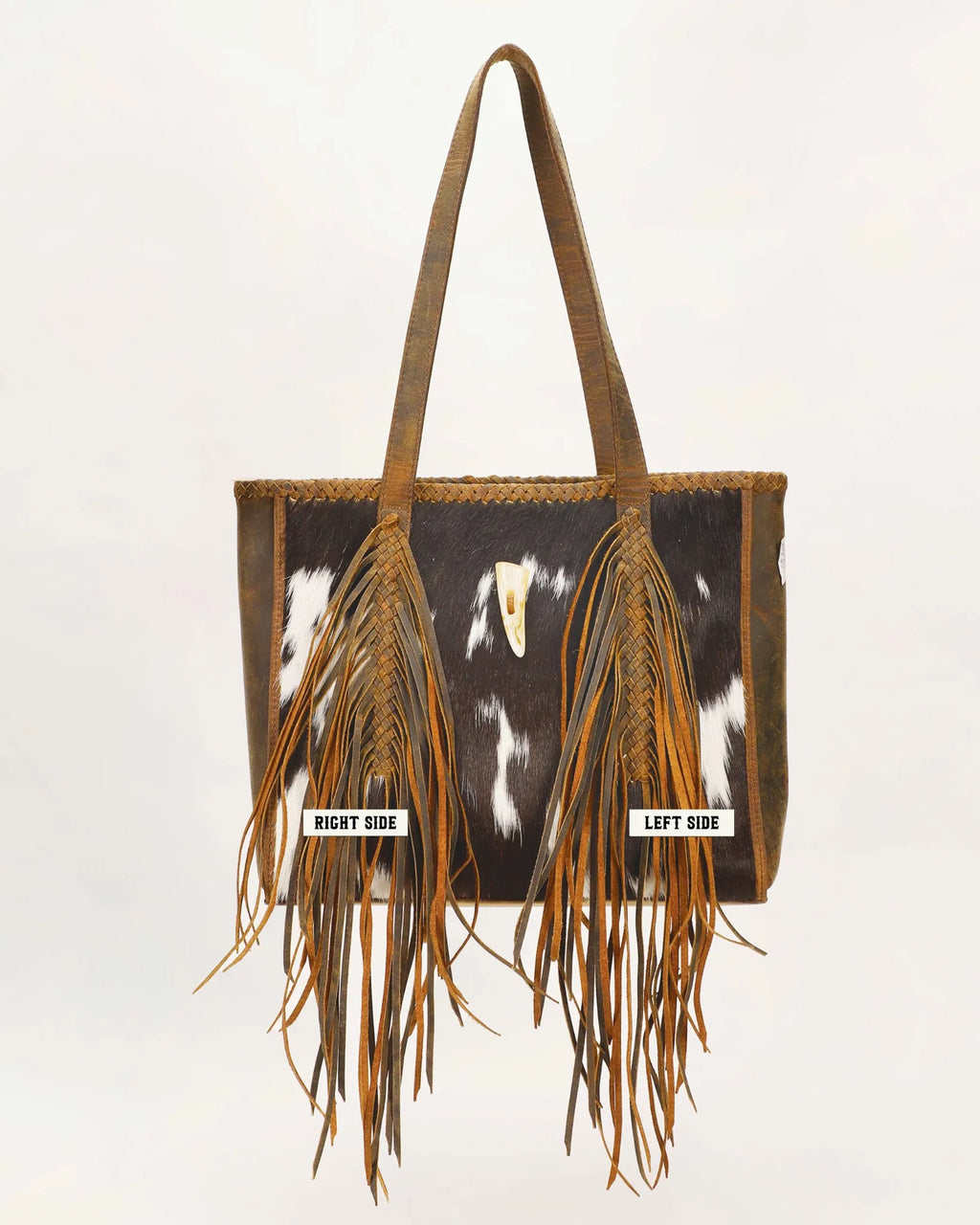 Loyal West Hide And Fringe Medium Cowhide Purse