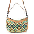 Harvest Chevron Crossbody Bag In Green