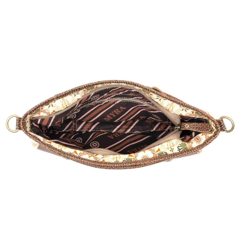 Wildflower Scroll Crossbody Bag in Heritage Beige