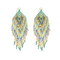 Lonanna Beaded Earrings In Green