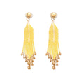 Seaside Dreams Beaded Earrings In Yellow