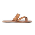 Longhorn Western Leather Sandals in Mocha Brown
