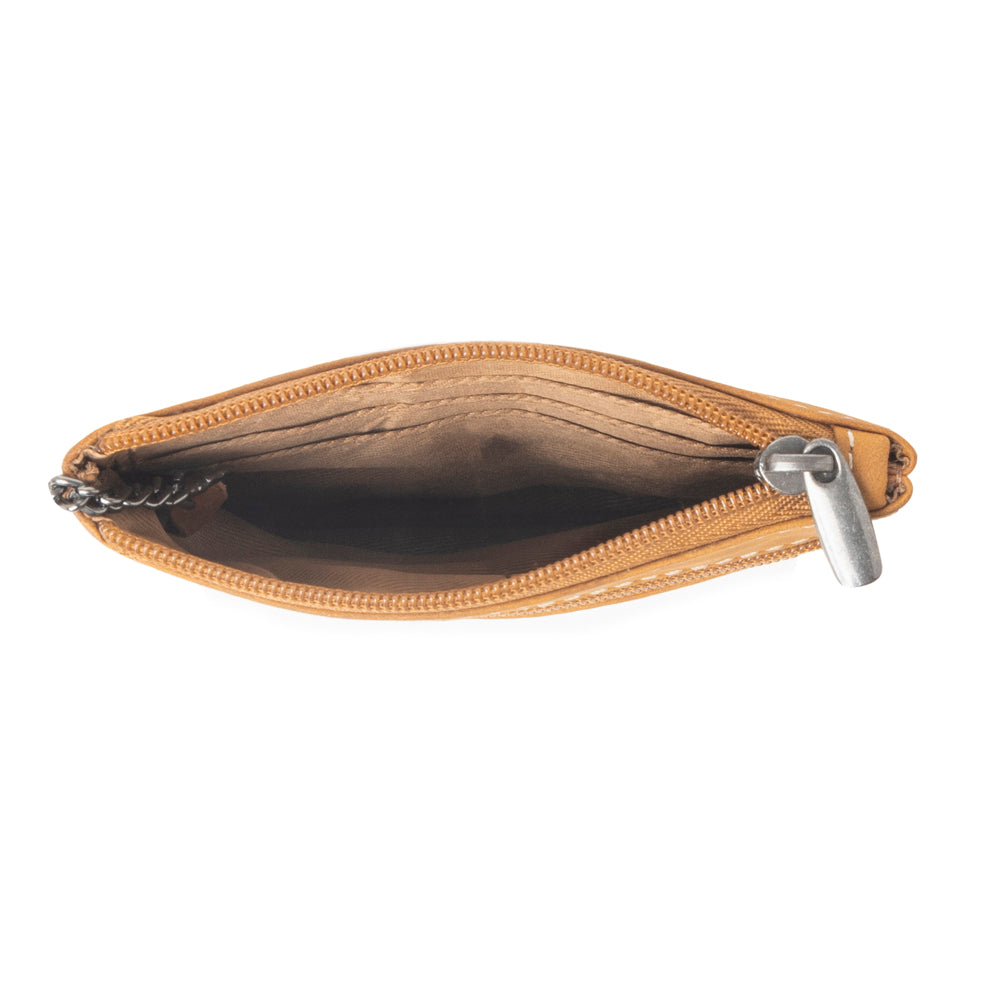 Canyon Breeze Leather Credit Card Holder in Canyon Clay