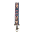 Myra Wild Garnet Handtooled Leather Keyfob in Canyon Shadow