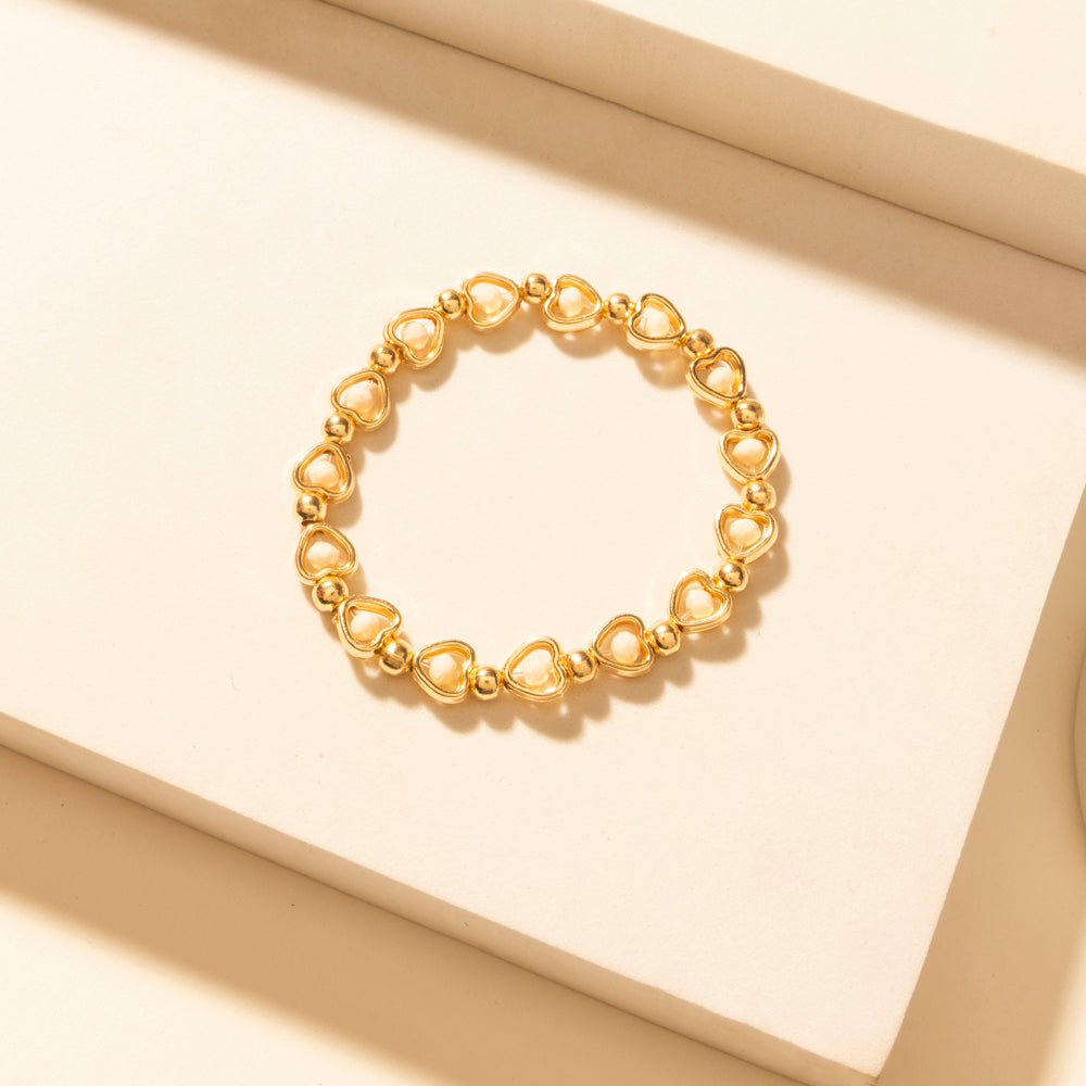 Myra Bayou Heartline Stack Bracelet in Glass Glow