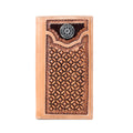 Myra Starweave Dusk Handtooled Leather Wallet for Men in Aged Sienna