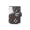 Myra Monsoon Ink Hairon Leather Credit Card Holder in Dust Black