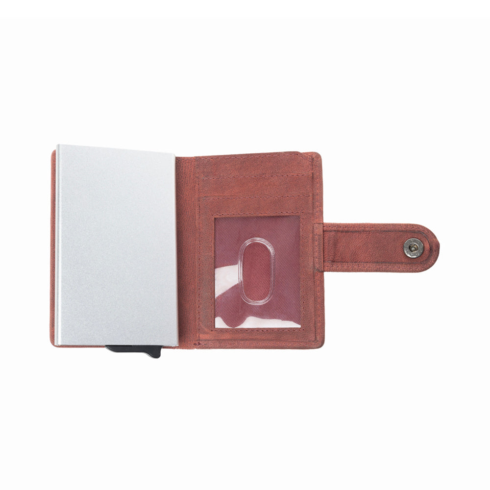 Myra Palamino Bloom Leather Credit Card Holder in Canyon Teal