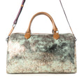 Myra Ranger's Echo Snake Print Leather Duffle Bag for Men in Faded Sage