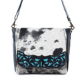 Myra Sagebrush Vale Hairon Leather Concealed Carry Bag in Onyx Frost