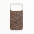 Myra Toolcrest Embossed Leather iPhone 17 Pro Max Mobile Case