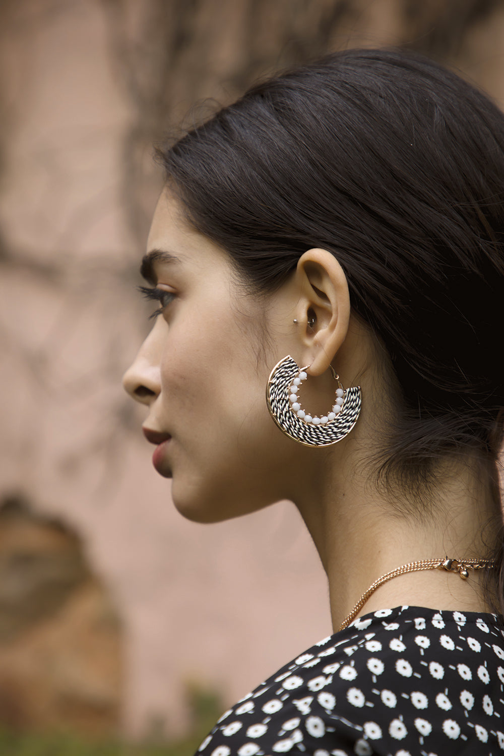 Zebra Zeal Hoop Earrings